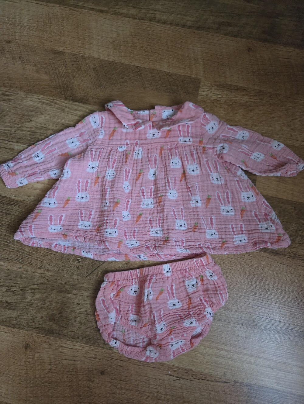 SpearmintLOVE Angel Dear Peter Pan Collar Dress & Bloomer - Sister Bunny